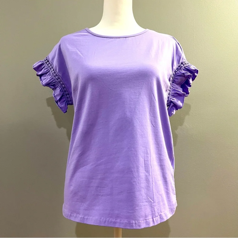 SHEIN | Ruffle Sleeve Top - Picture 2 of 7